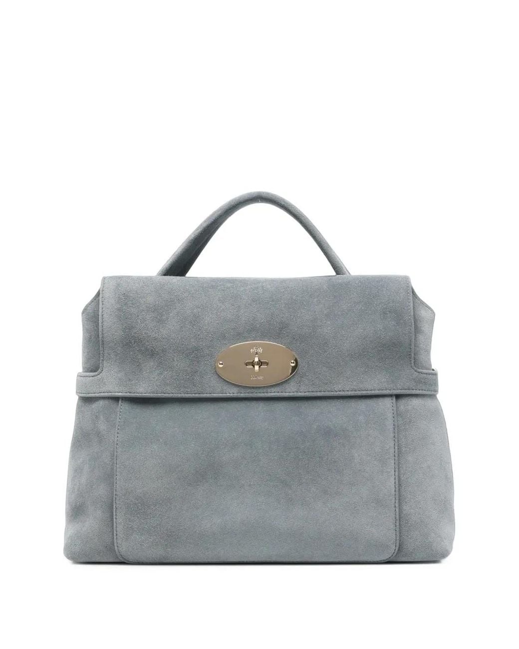 Mulberry Gray Stevie Suede Tote Bag