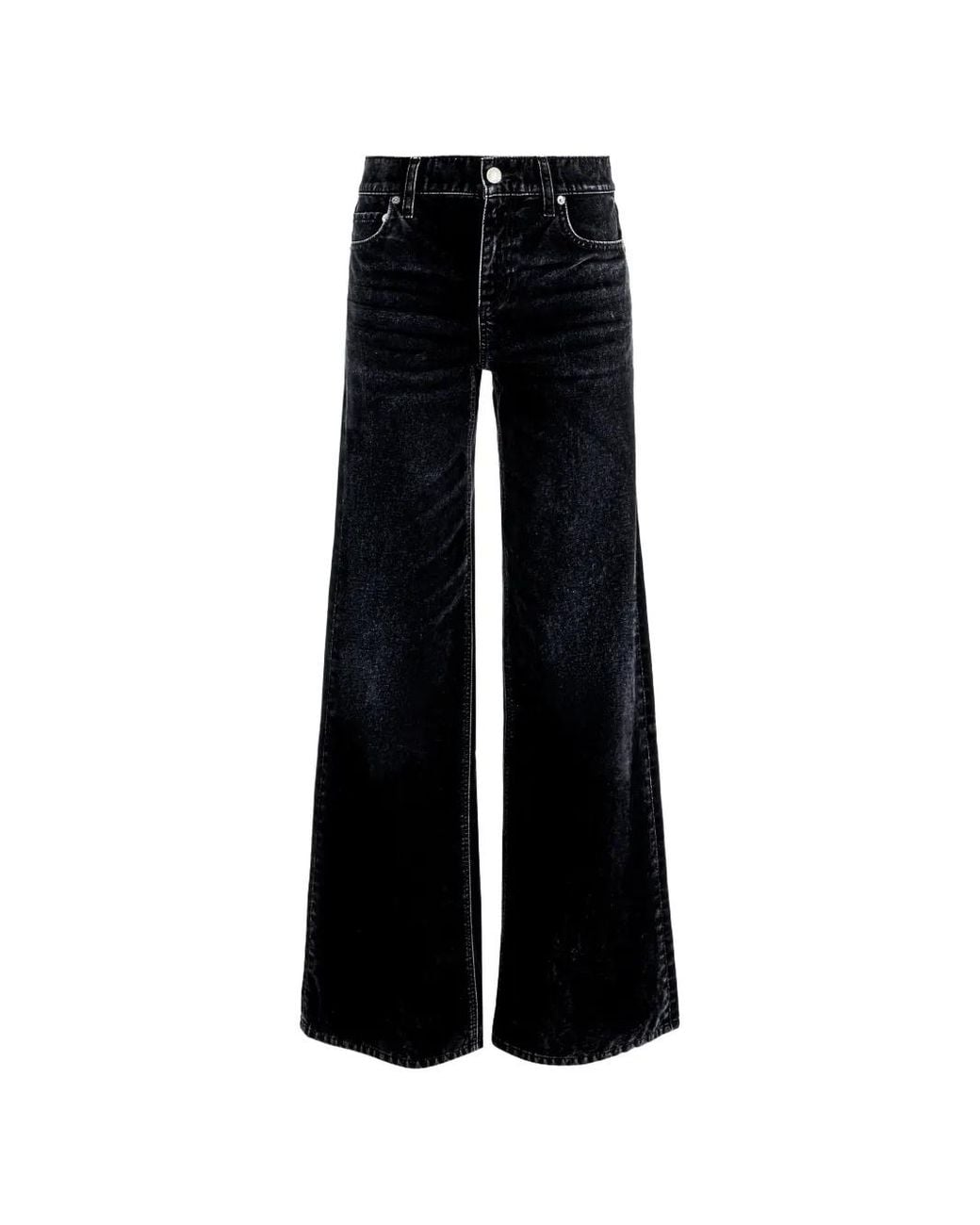 Alice + Olivia Black Amazing Low-Rise Baggy Jeans