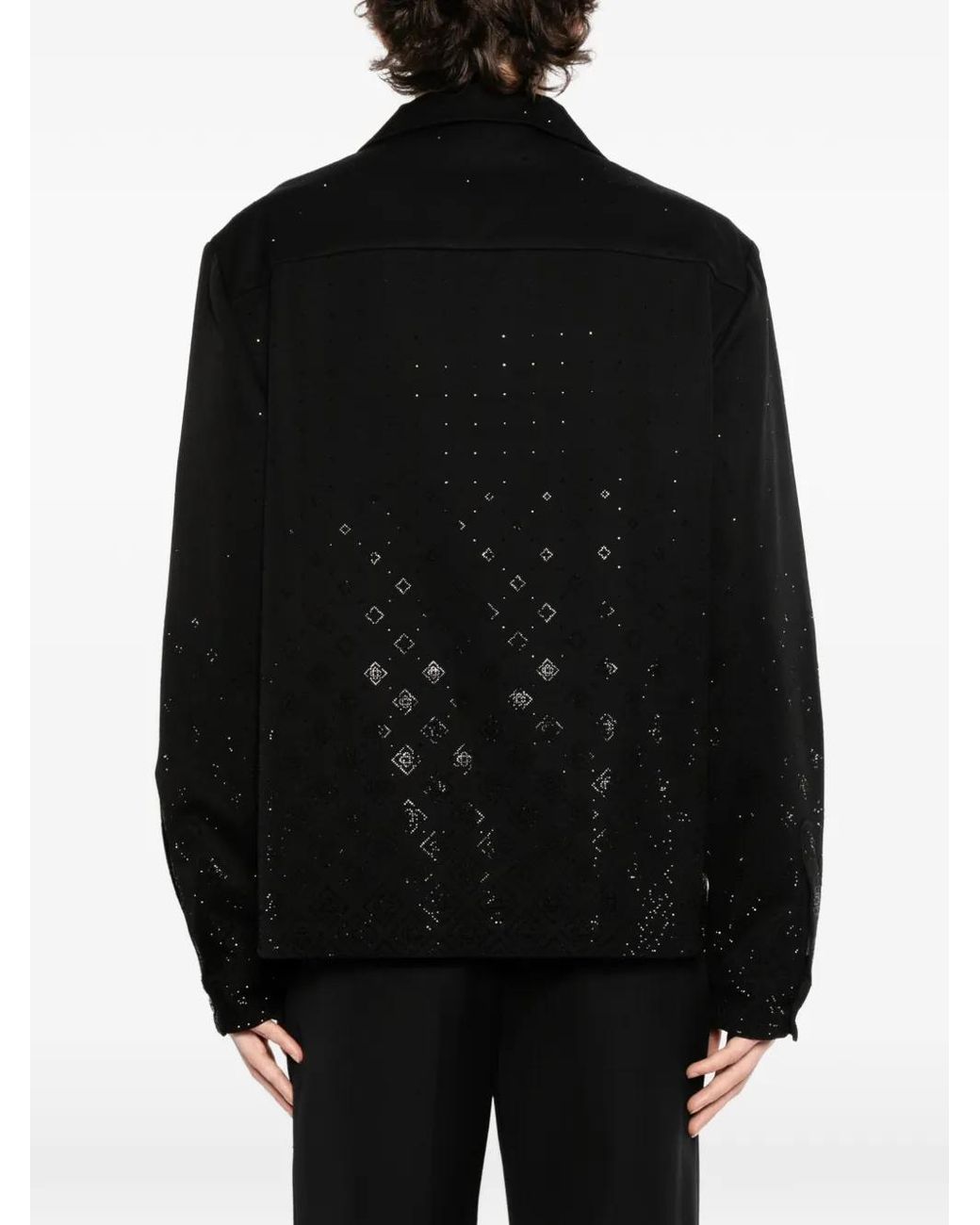 Casablanca Black Crystal Embellishment Shirt for men