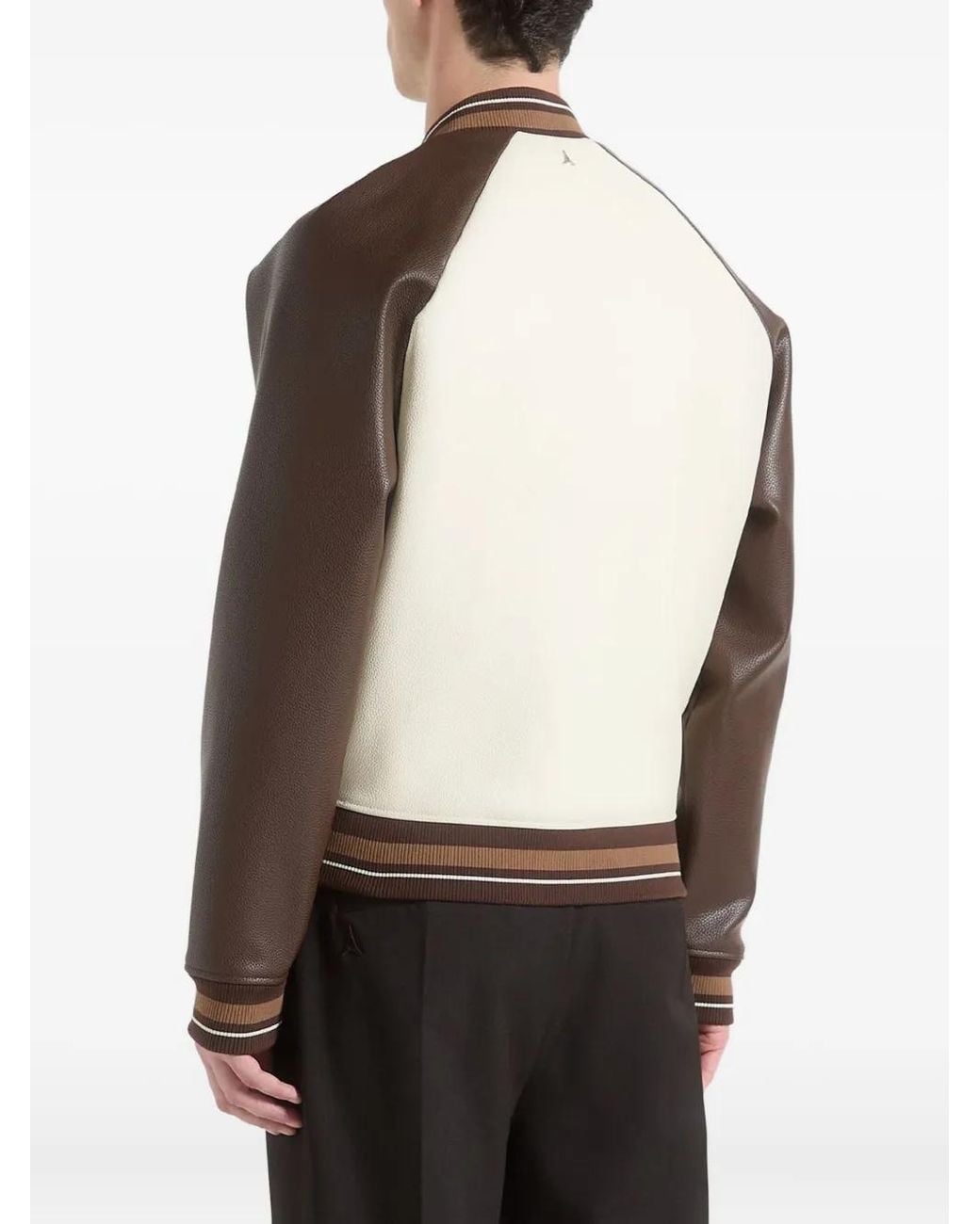 Manière De Voir Natural Guy Contrast Bomber Jacket for men