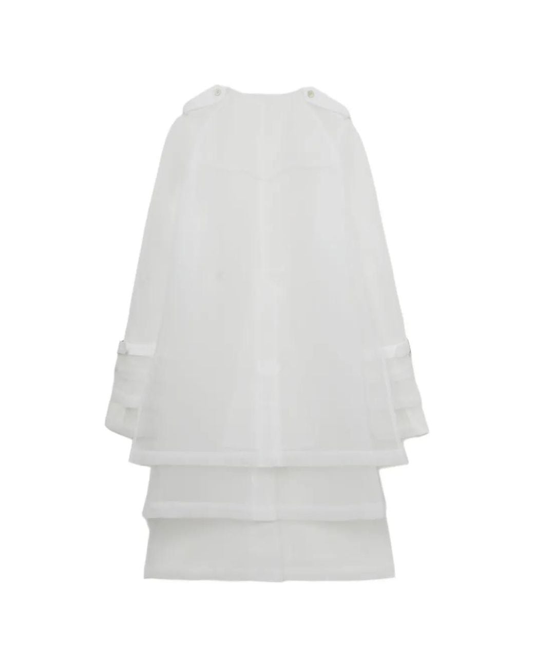 Comme des Garçons White Buckled Panelled Coat for men
