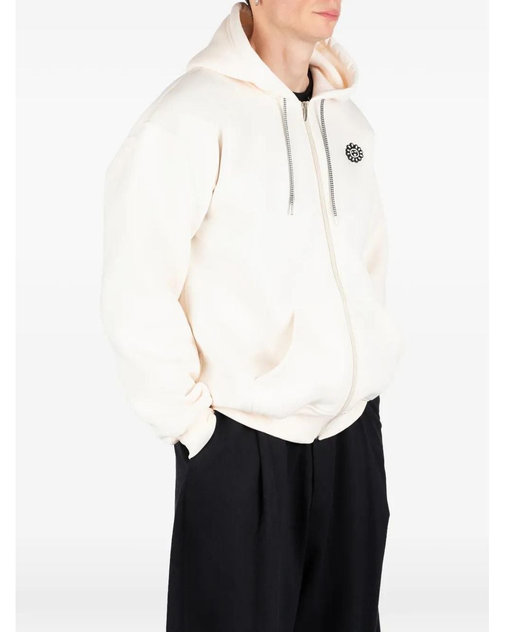 Societe Anonyme White Zip Hoodie