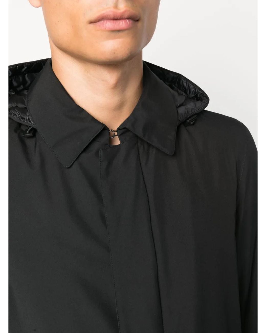 Herno Black Padded Jacket With Detachable Hood For for men
