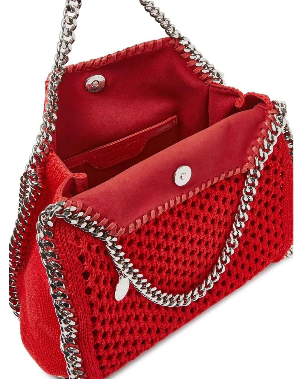 Stella McCartney Red Falabella Mini Mesh Tote Bag