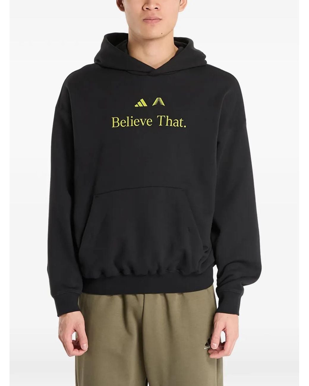 Adidas Gray X Anthony Edwards Kangaroo-Pocket Hoodie for men
