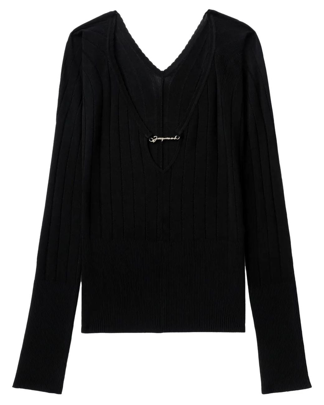 Jacquemus Black V-Neck Knitwear