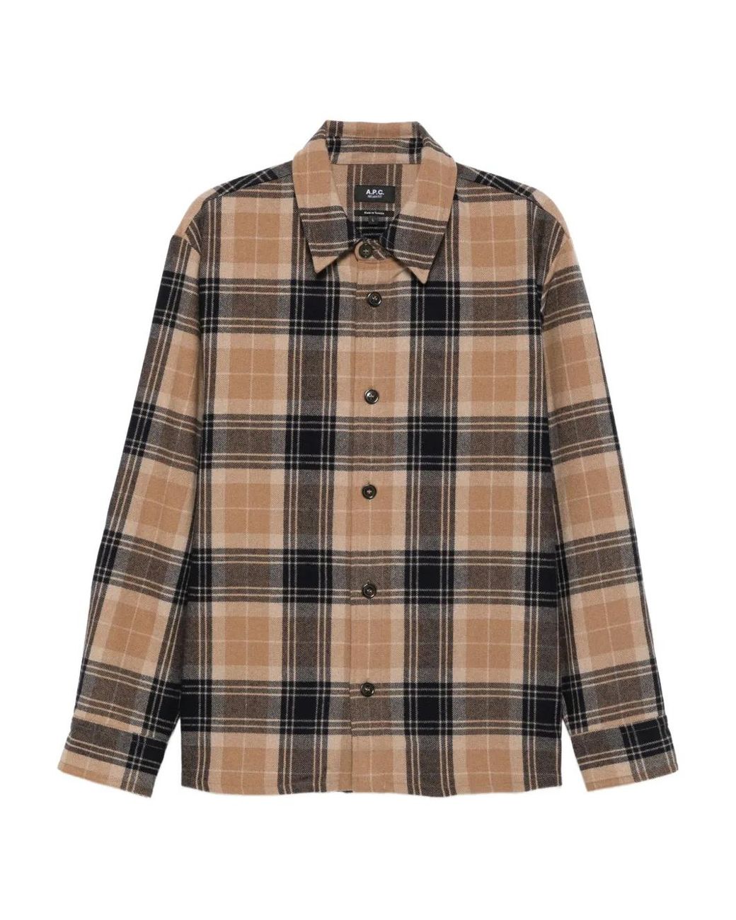 Camicia A Quadri di A.P.C. in Brown da Uomo