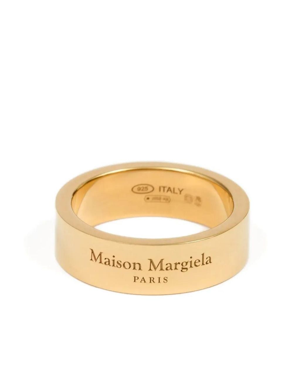 Maison Margiela Metallic Logo-Engraved Ring