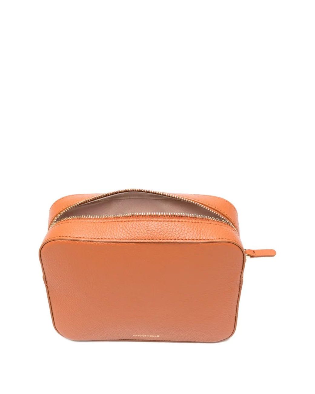 Bandolera de piel con cremallera Coccinelle de color Orange