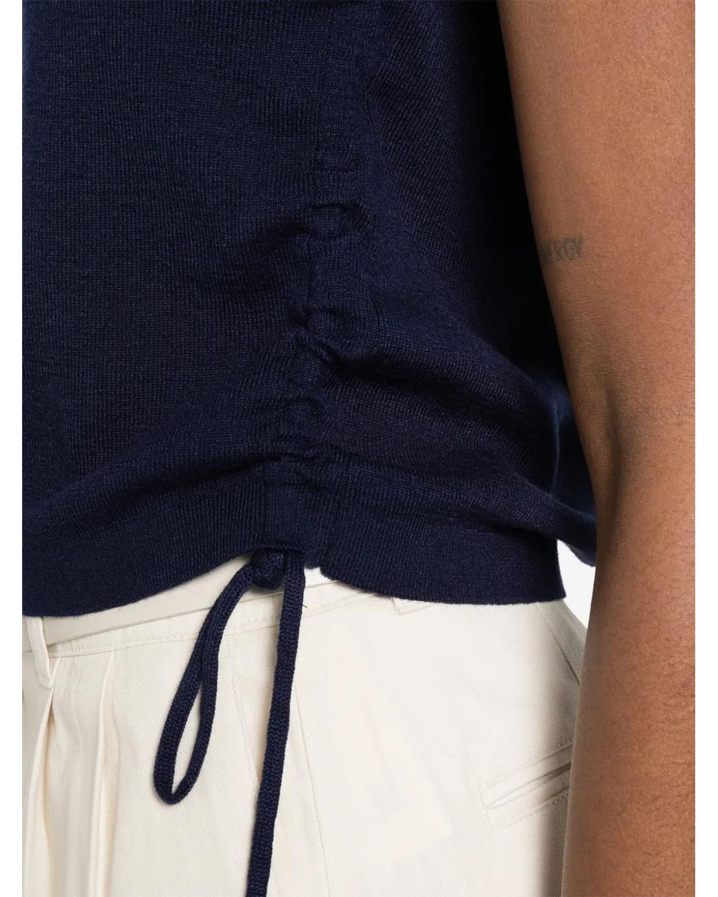 DUNST Blue Drawstring Tank Top