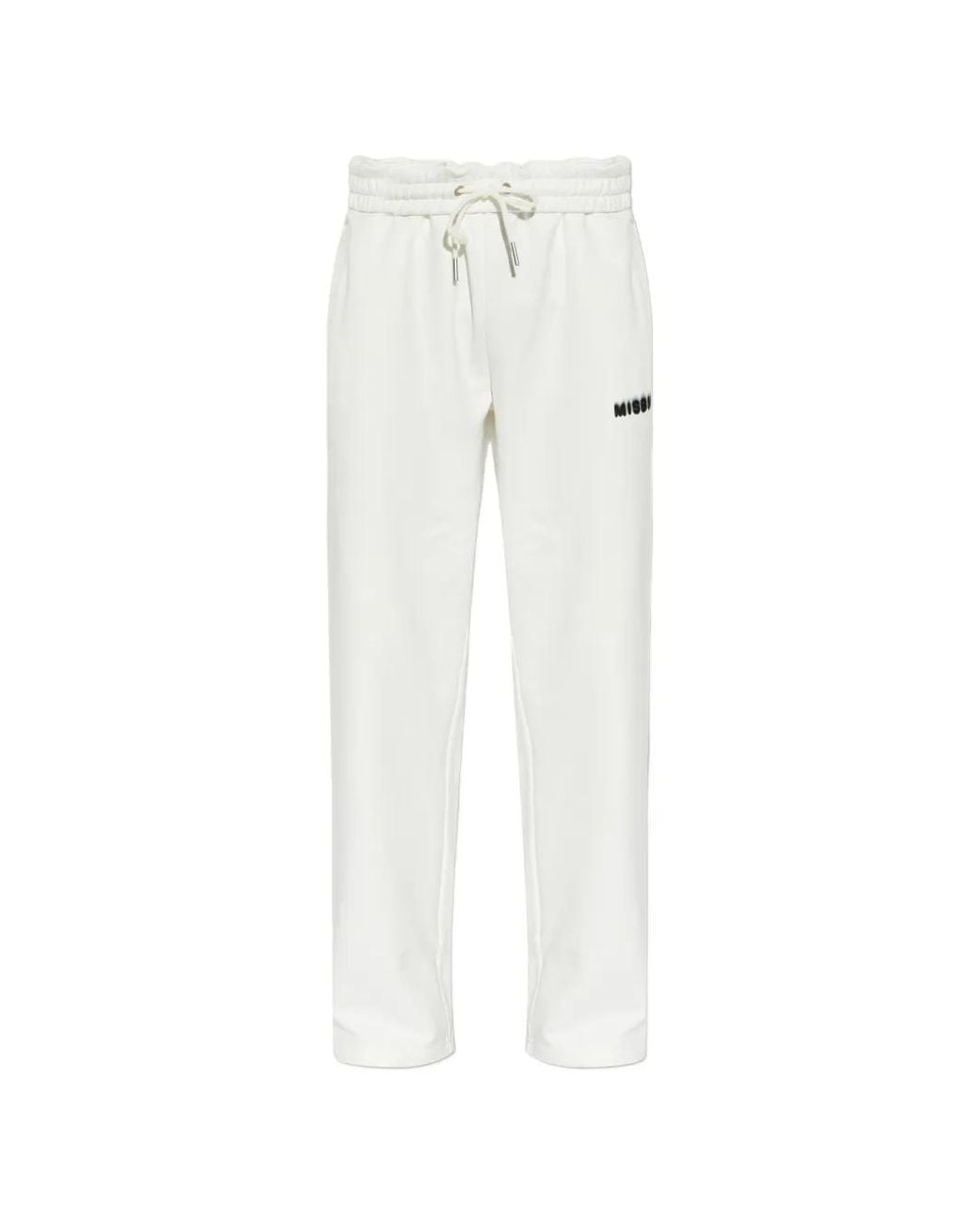 M I S B H V White Logo-Print Track Pants for men