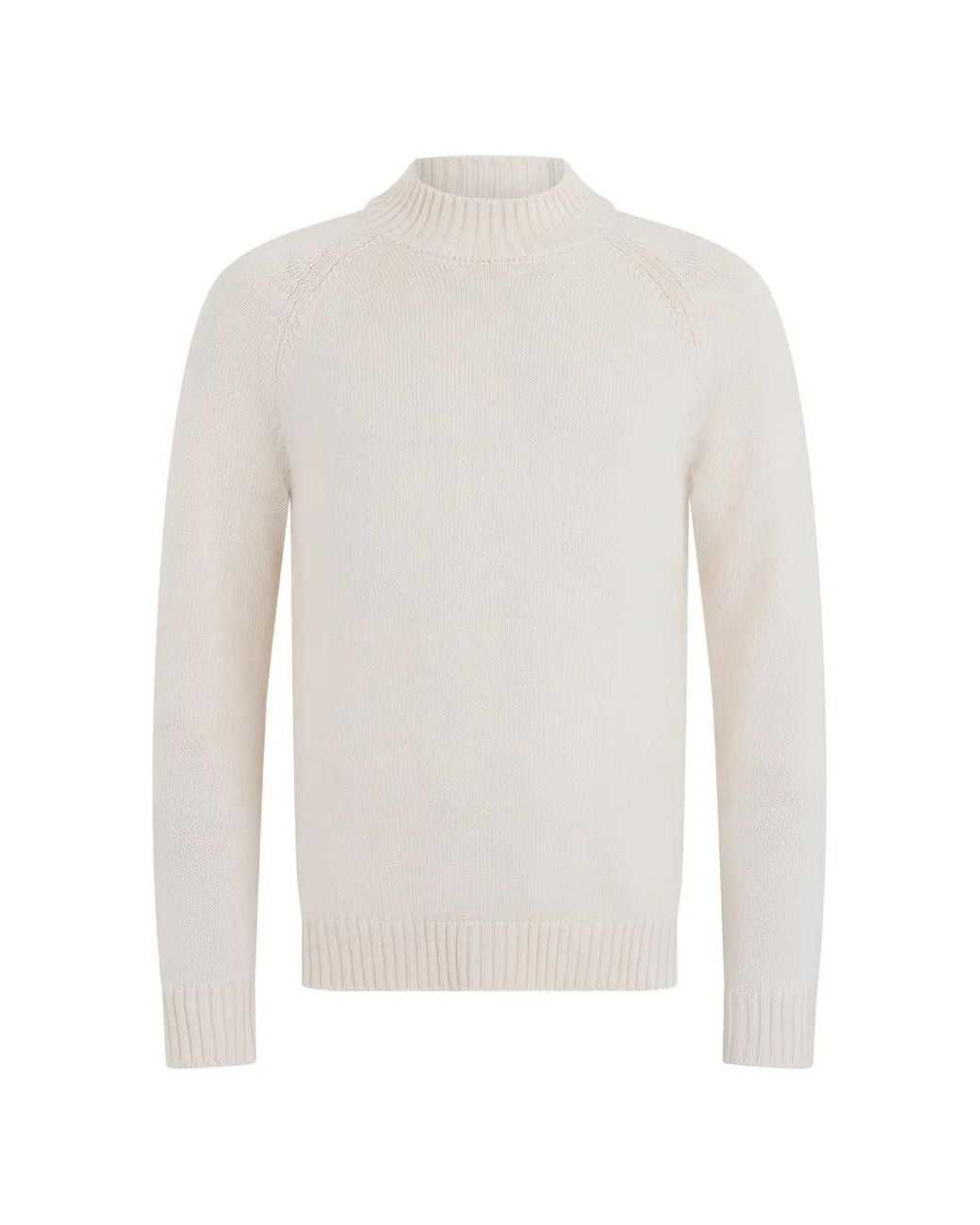 Slowear White Pull À Manches Raglan Et Col Montant for men