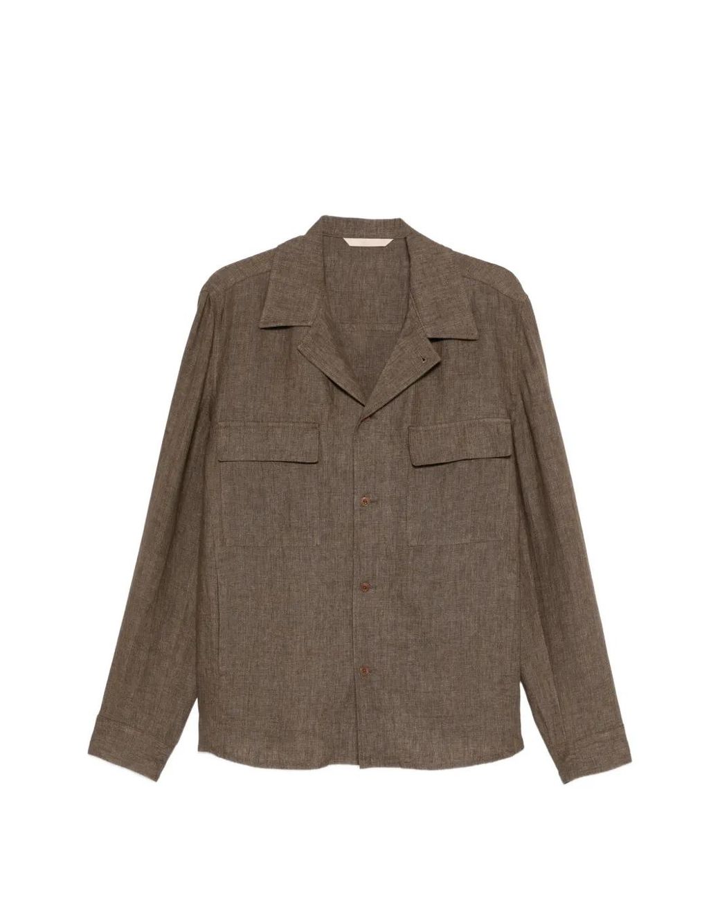Briglia 1949 Brown John Flap-Pocket Shirt Jacket for men