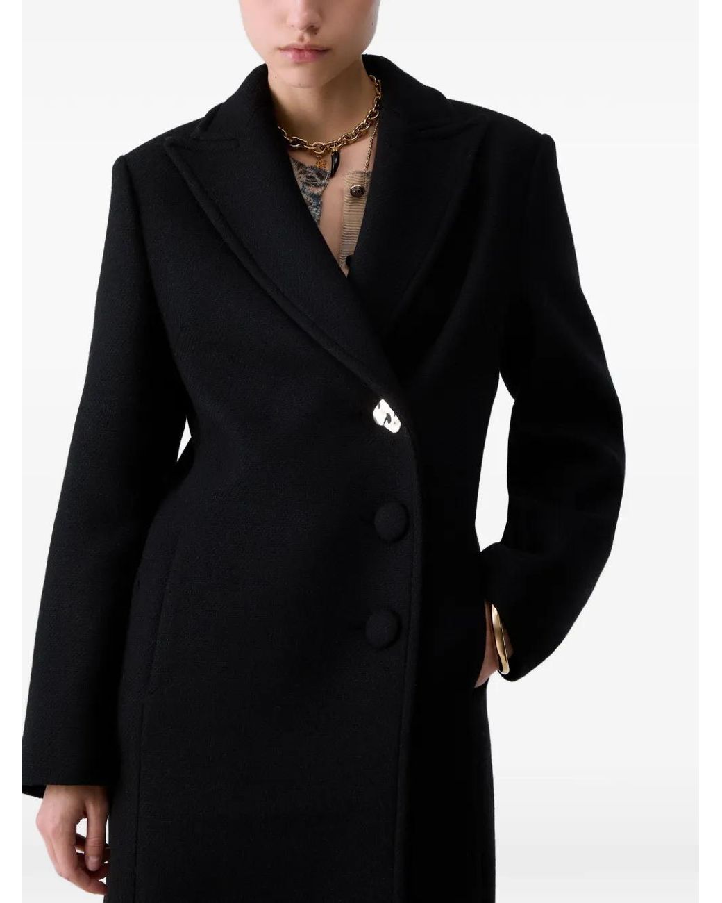 Liu Jo Black Long Wool Coat