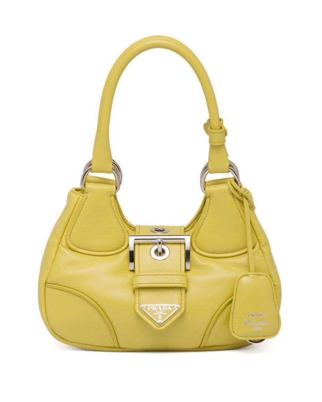 Prada Moon Padded Nappa-leather Mini Bag in Yellow | Lyst
