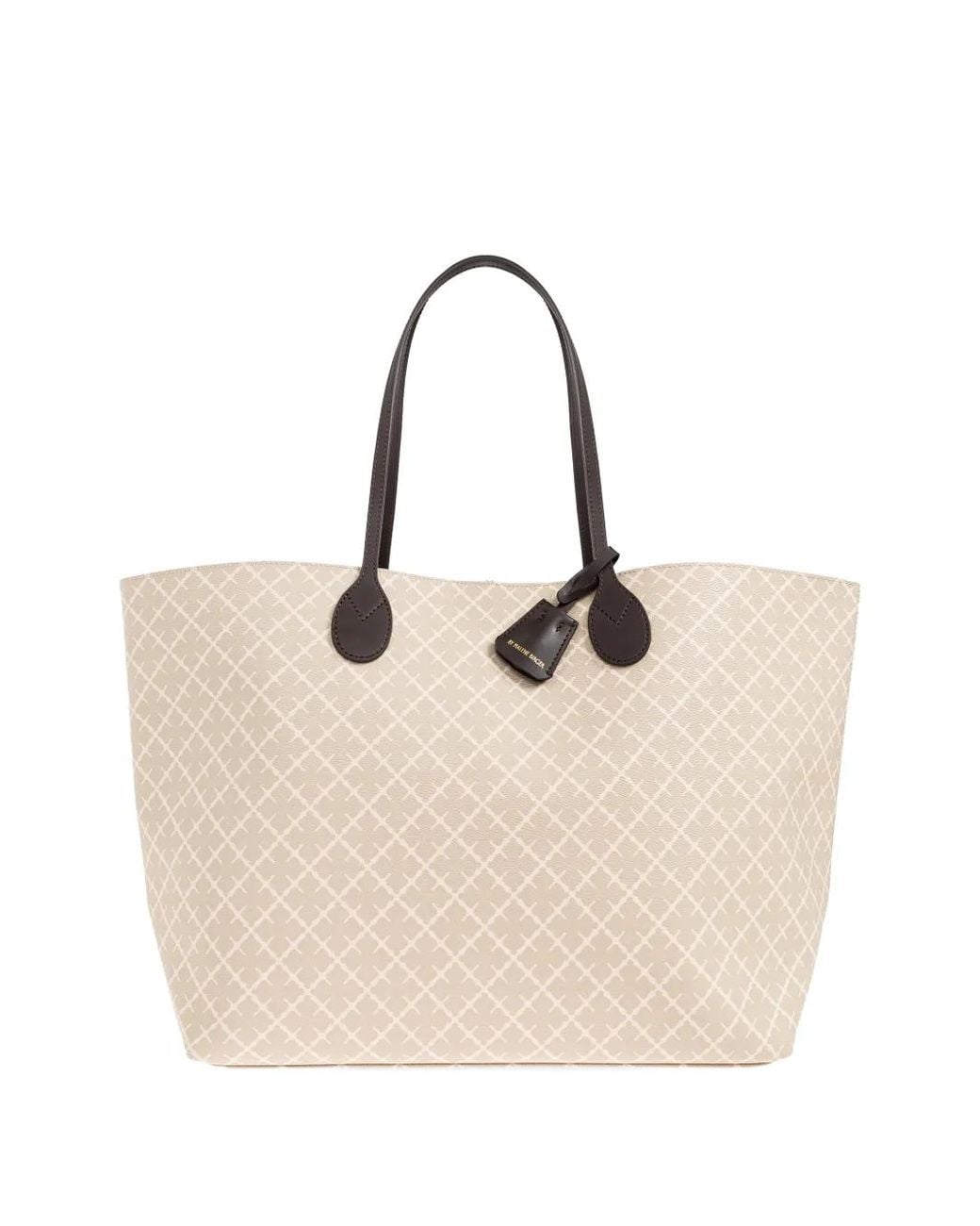 By Malene Birger Natural Abi Monogram-Print Tote Bag