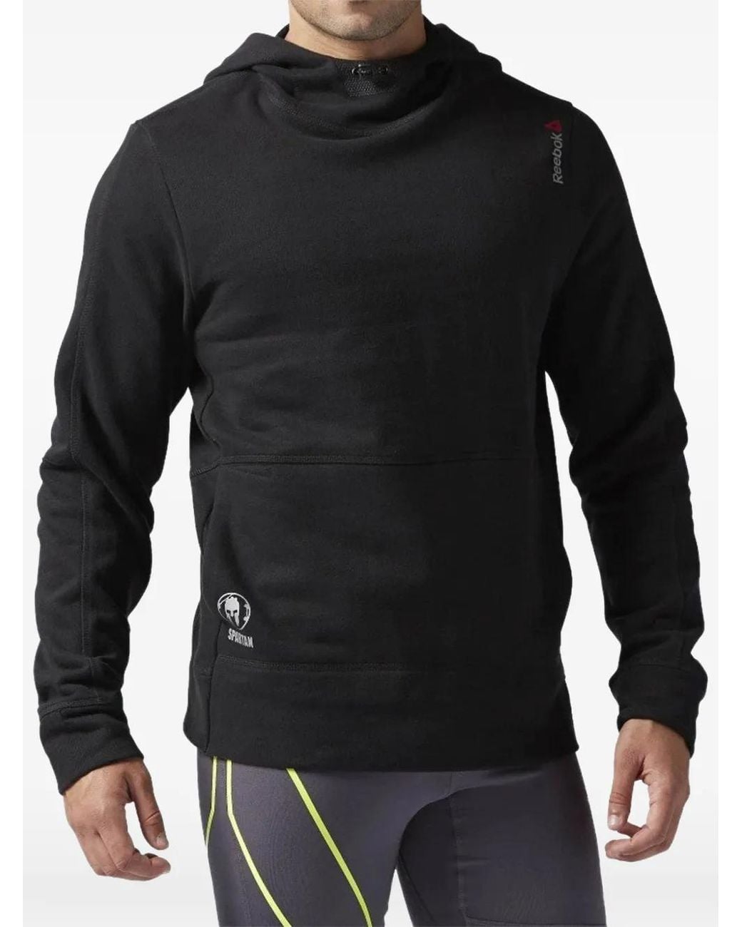 Reebok Black Spartan Long-Sleeve Hoodie for men
