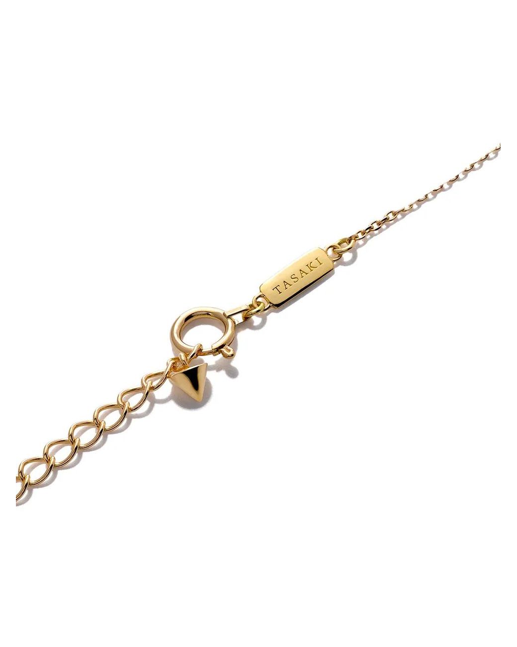 Tasaki Metallic 18Kt Collection Line Balance Note Akoya Pearl Pendant