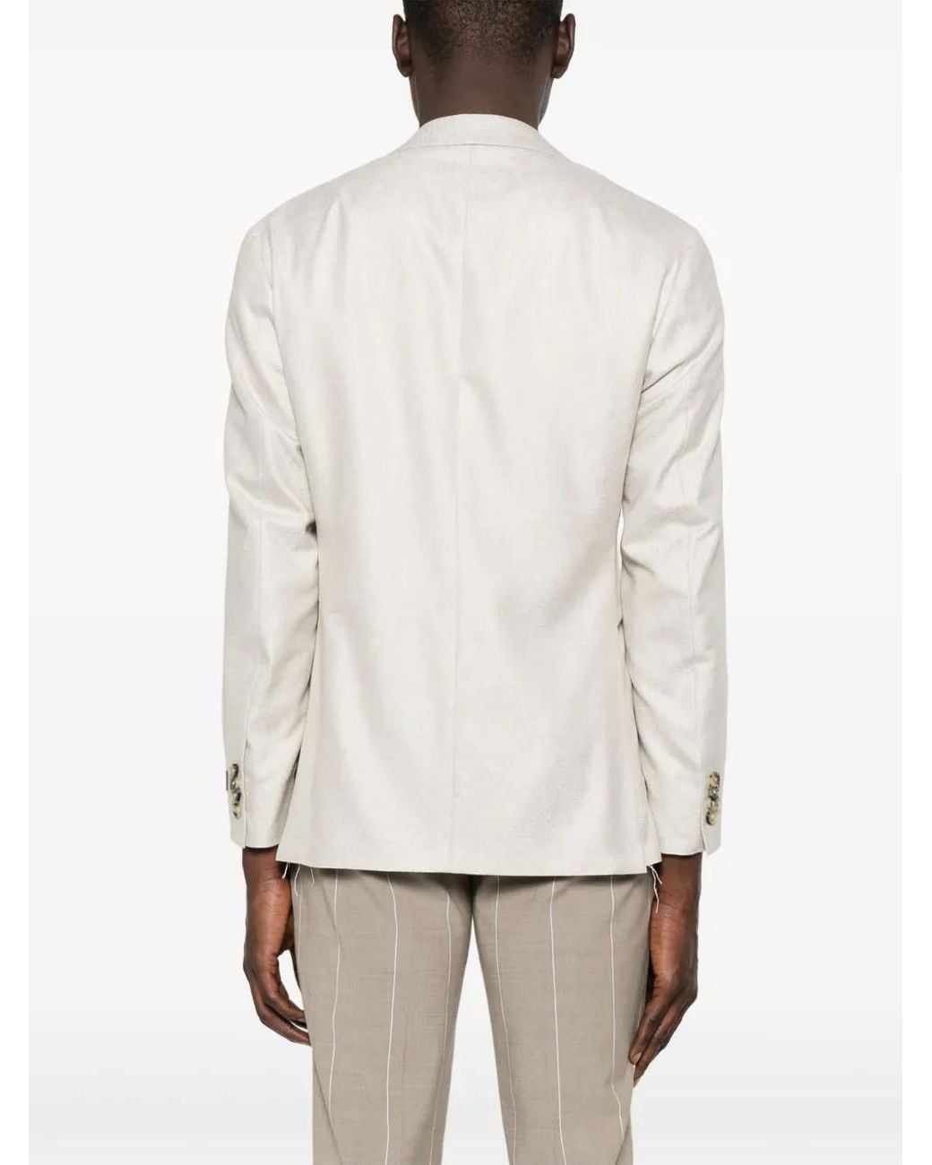 Blazer Con Botones Canali de hombre de color White