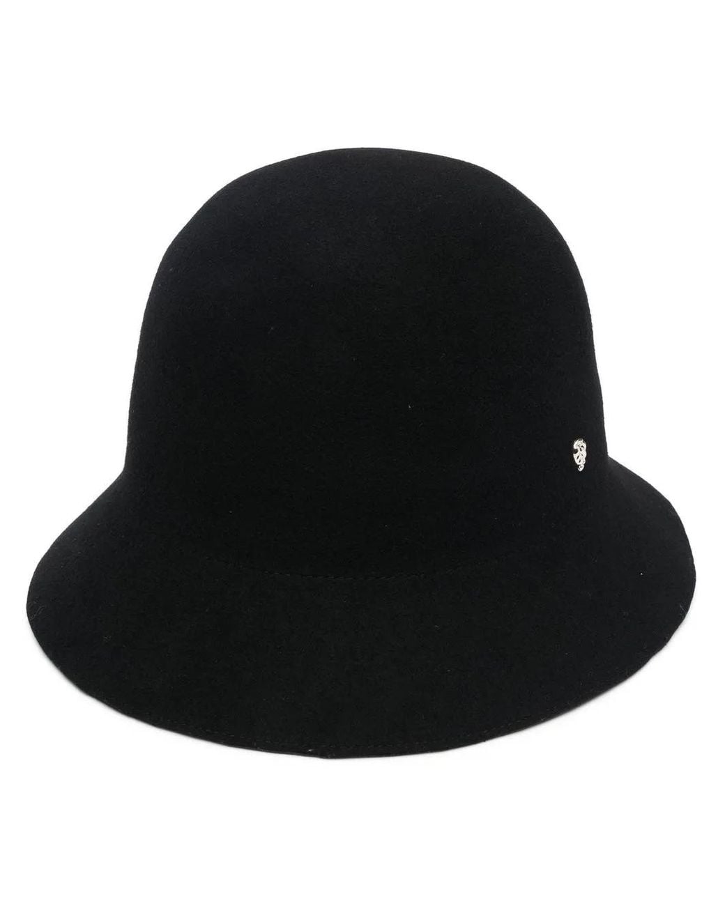 Helen Kaminski Black Merino-Wool Ribbon Hat