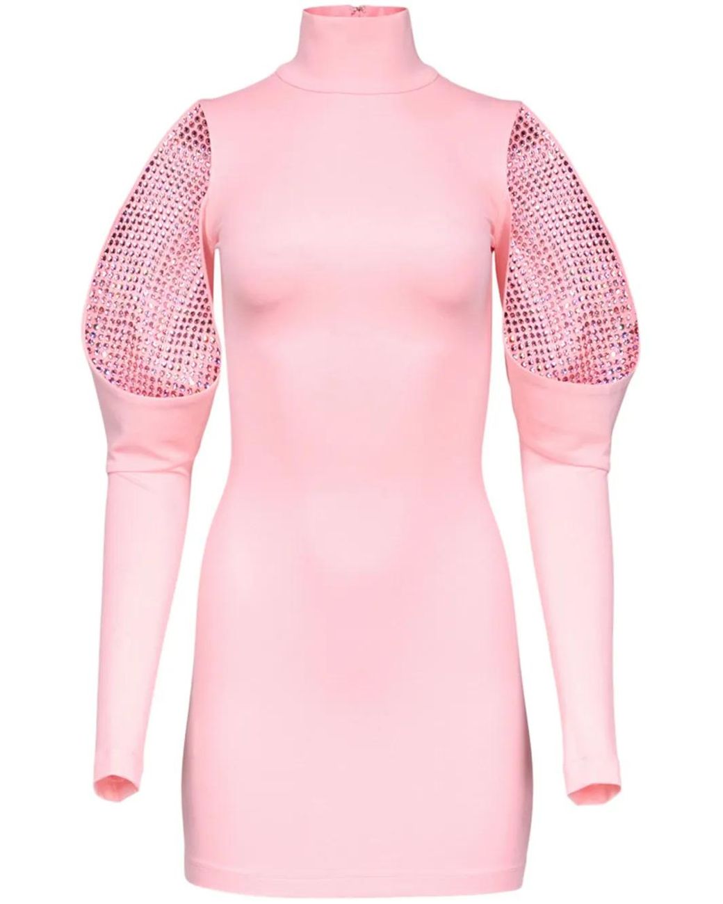 Area Pink Crystal-Embellished Minidress