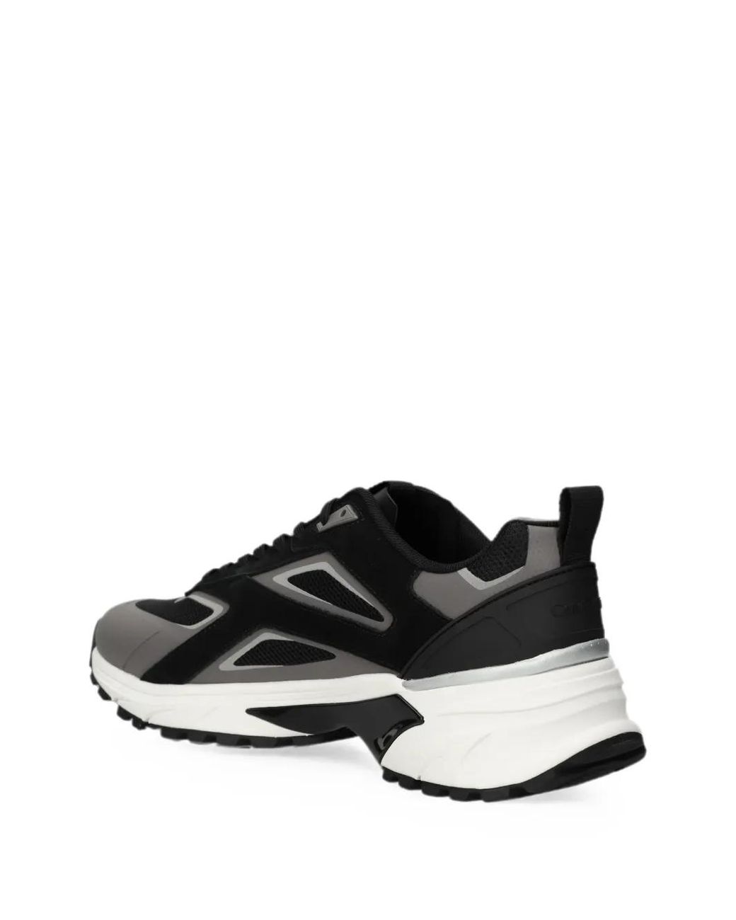 Calvin Klein Black Logo-Print Panelled Low-Top Sneakers for men