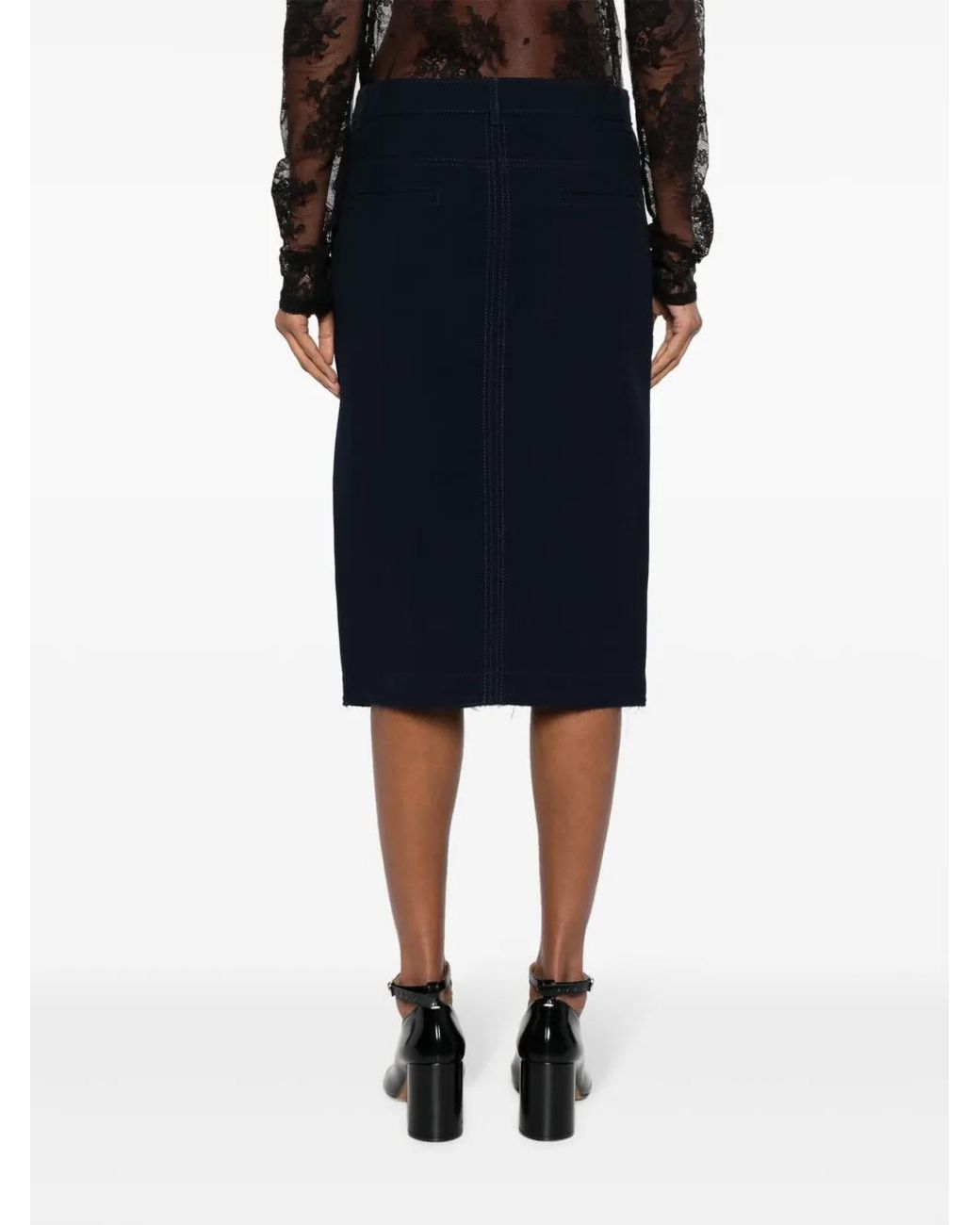 N°21 Mid-Waist Mini-Rok in het Blue