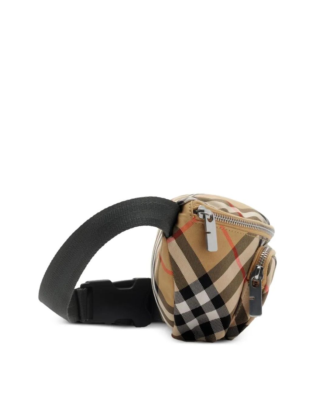 メンズ Burberry チェック ベルトバッグ Natural