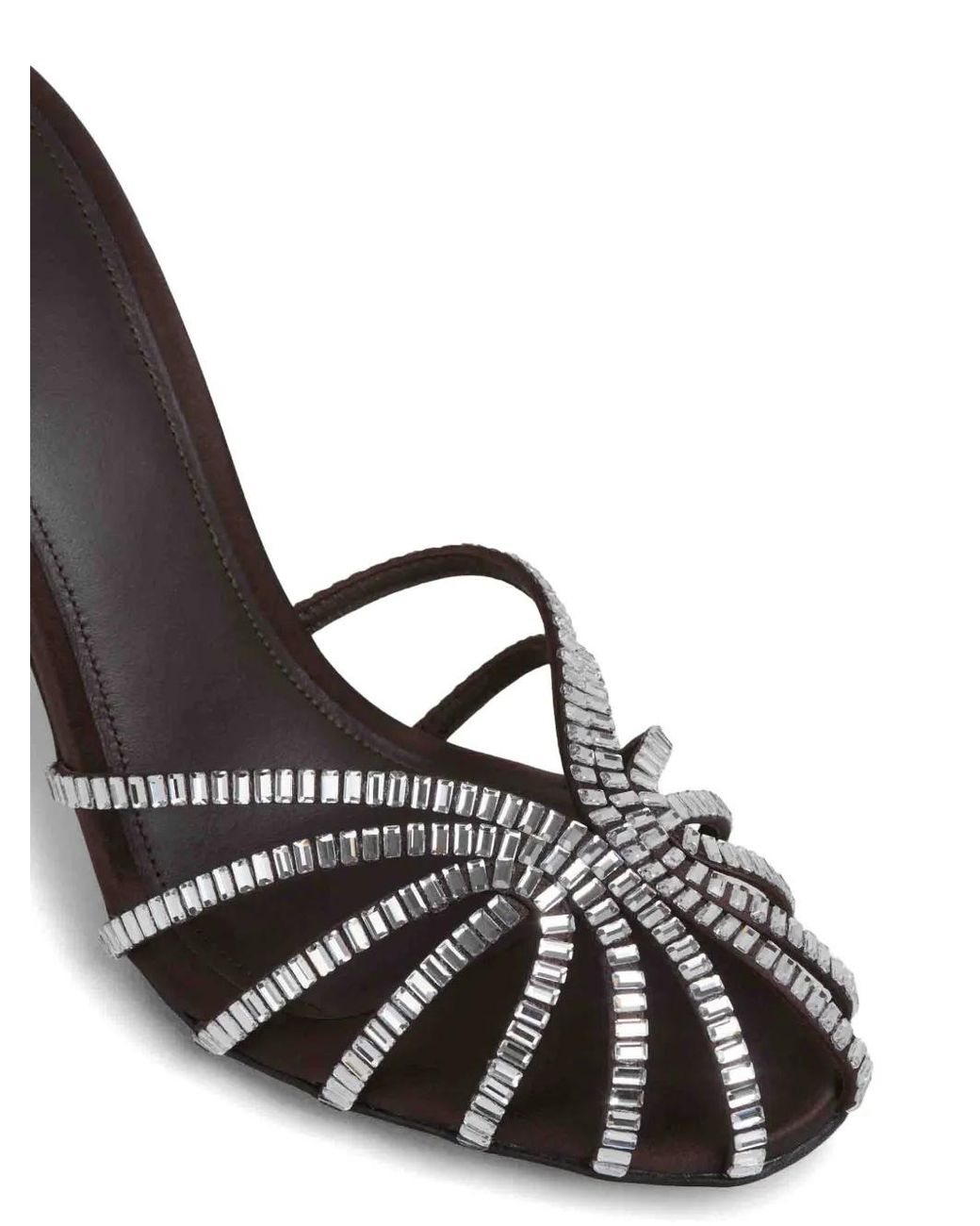 ALEVI White Emily Crystal-Embellished Sandals