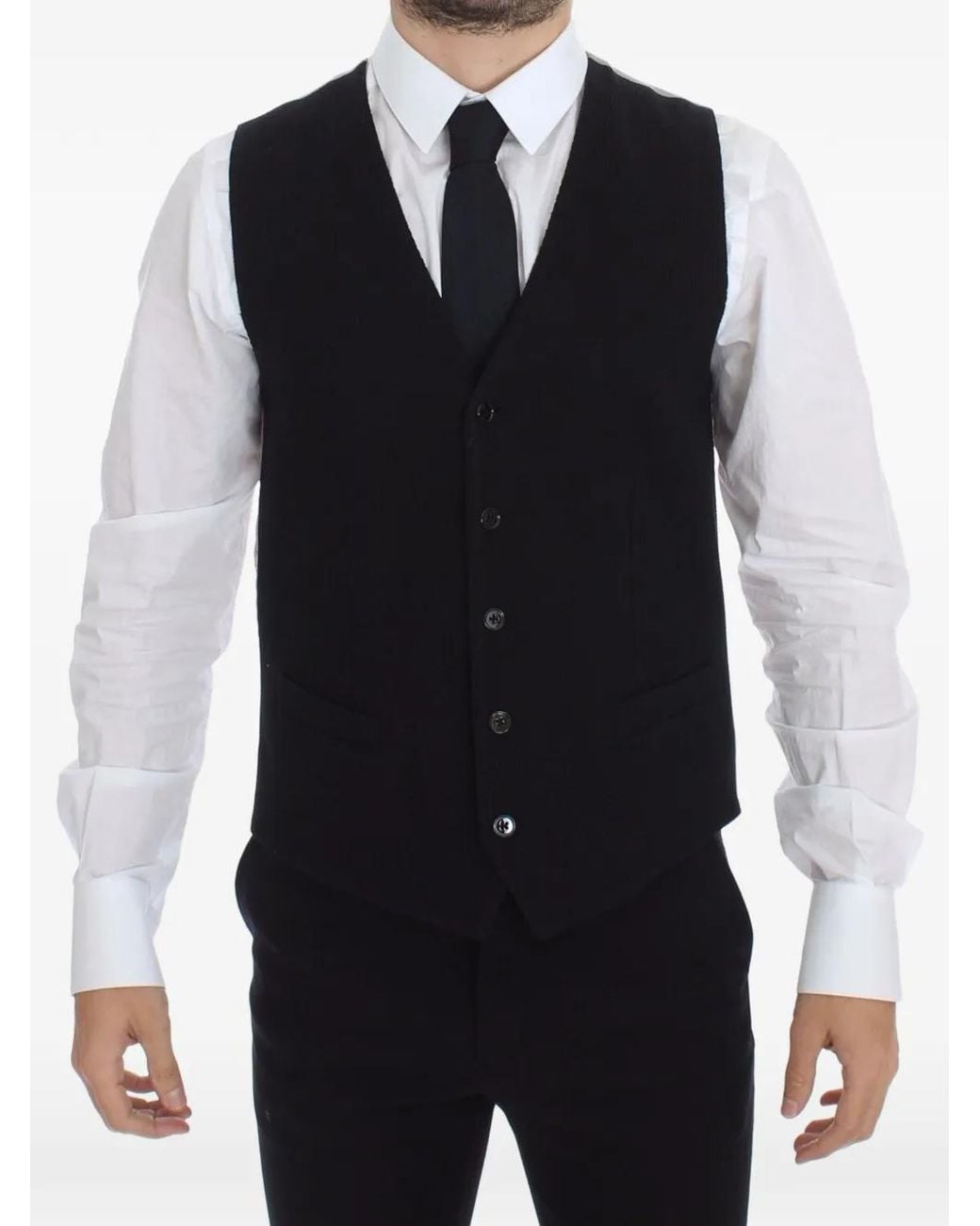 Dolce & Gabbana Blue Veston À Col V for men