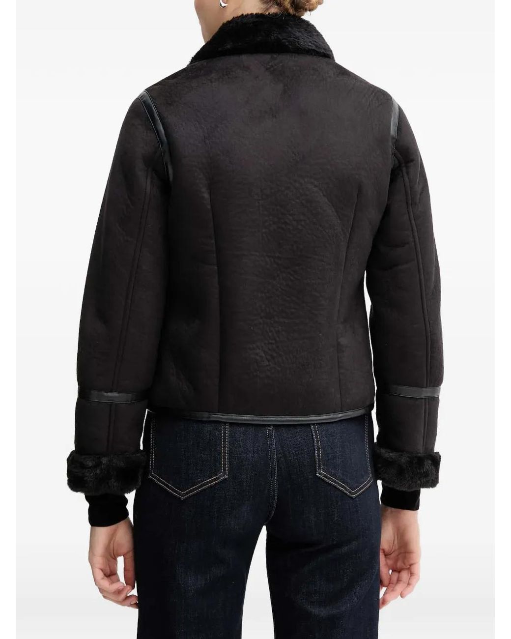 GAUDI Black Textured-Collar Jacket