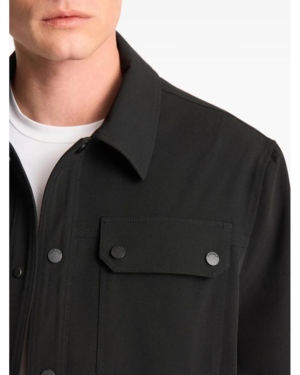 Fusalp Black Solandroz Button-Up Pocket-Details Jacket for men