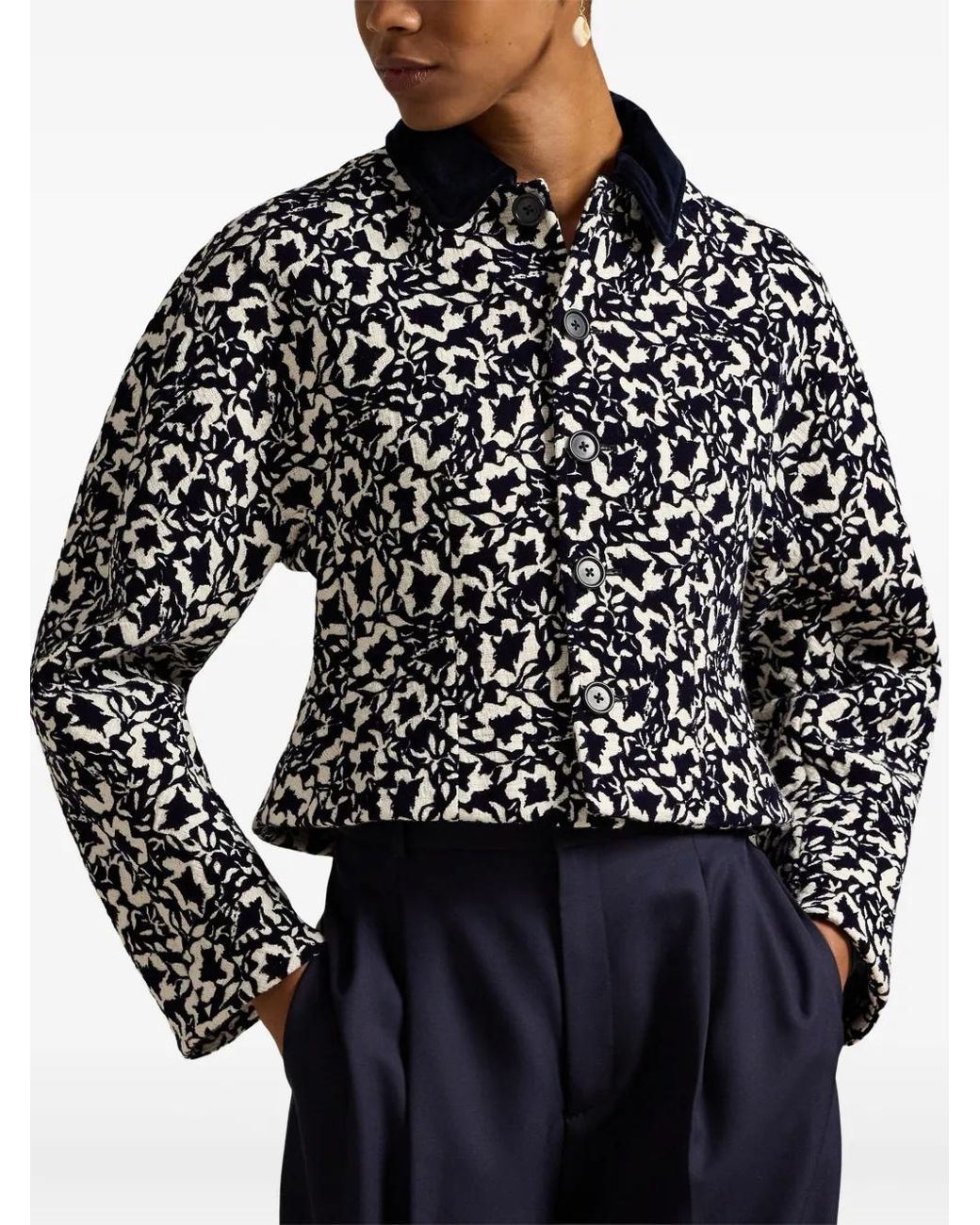Polo Ralph Lauren Black Floral-Print Jacket