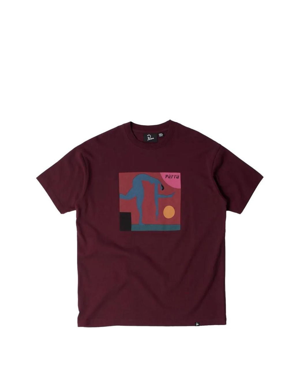 by Parra Red Tripped Up Graphic-Print T-Shirt for men