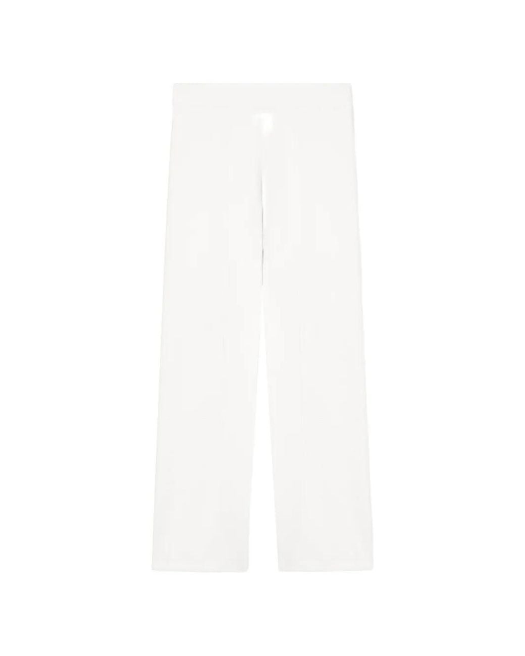 EA7 White Straight-Leg Trousers