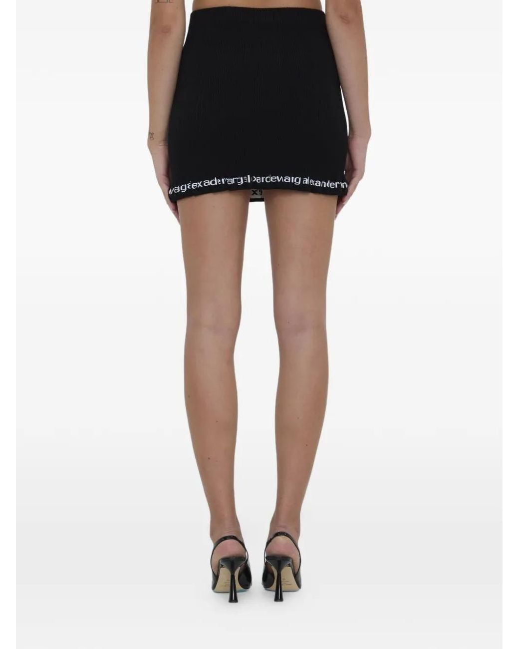 Alexander Wang Black Sleek Comfort Mini Skirt For