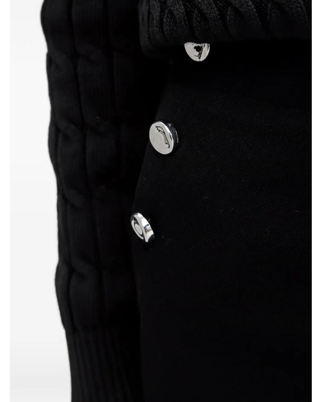 Benetton Black Button-Detail Trousers