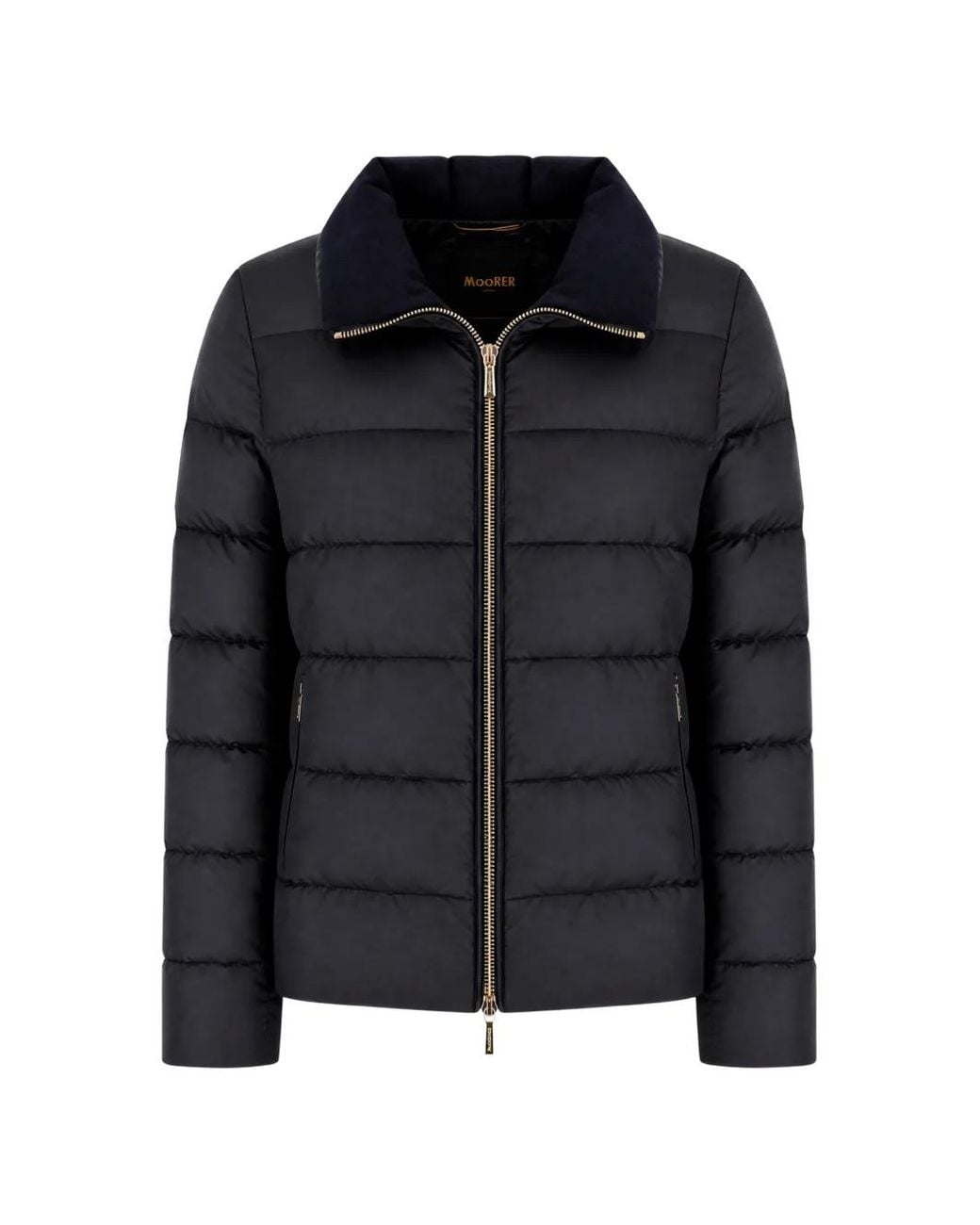 Moorer Black Argentea Quilted Puffer Jacket