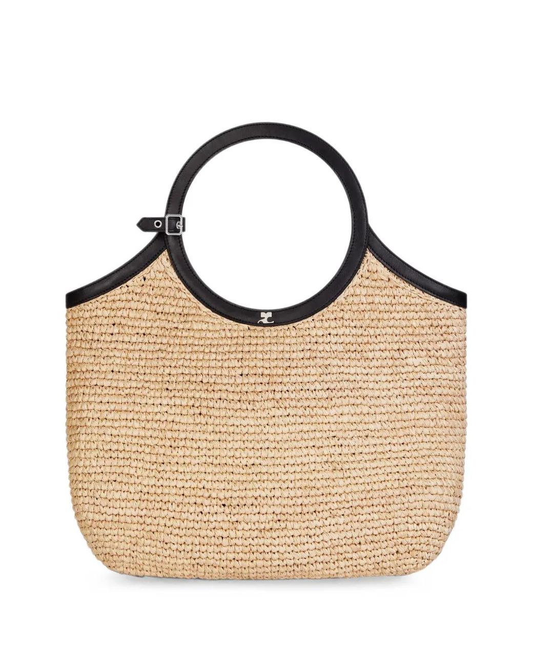 Courreges Metallic Holy Raphia Tote Bag