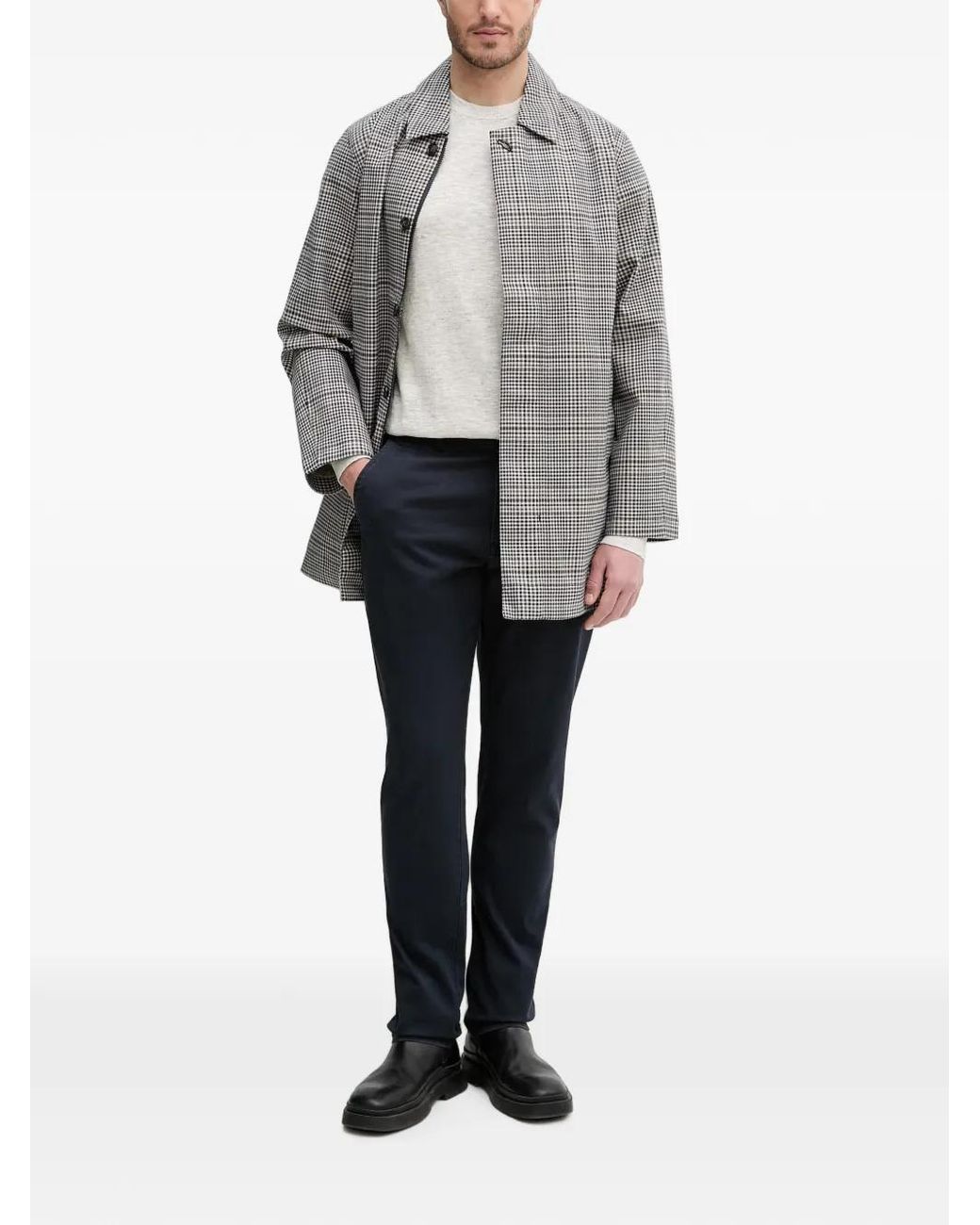 Barbour Gray Straight-Leg Chino Trousers for men