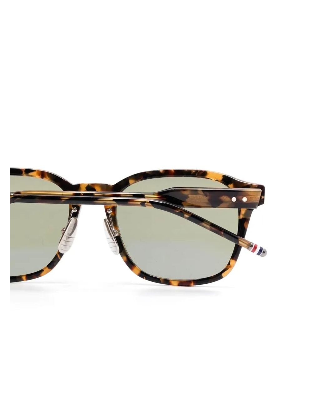 Thom Browne Brown Acetate Rectangular Sunglasses