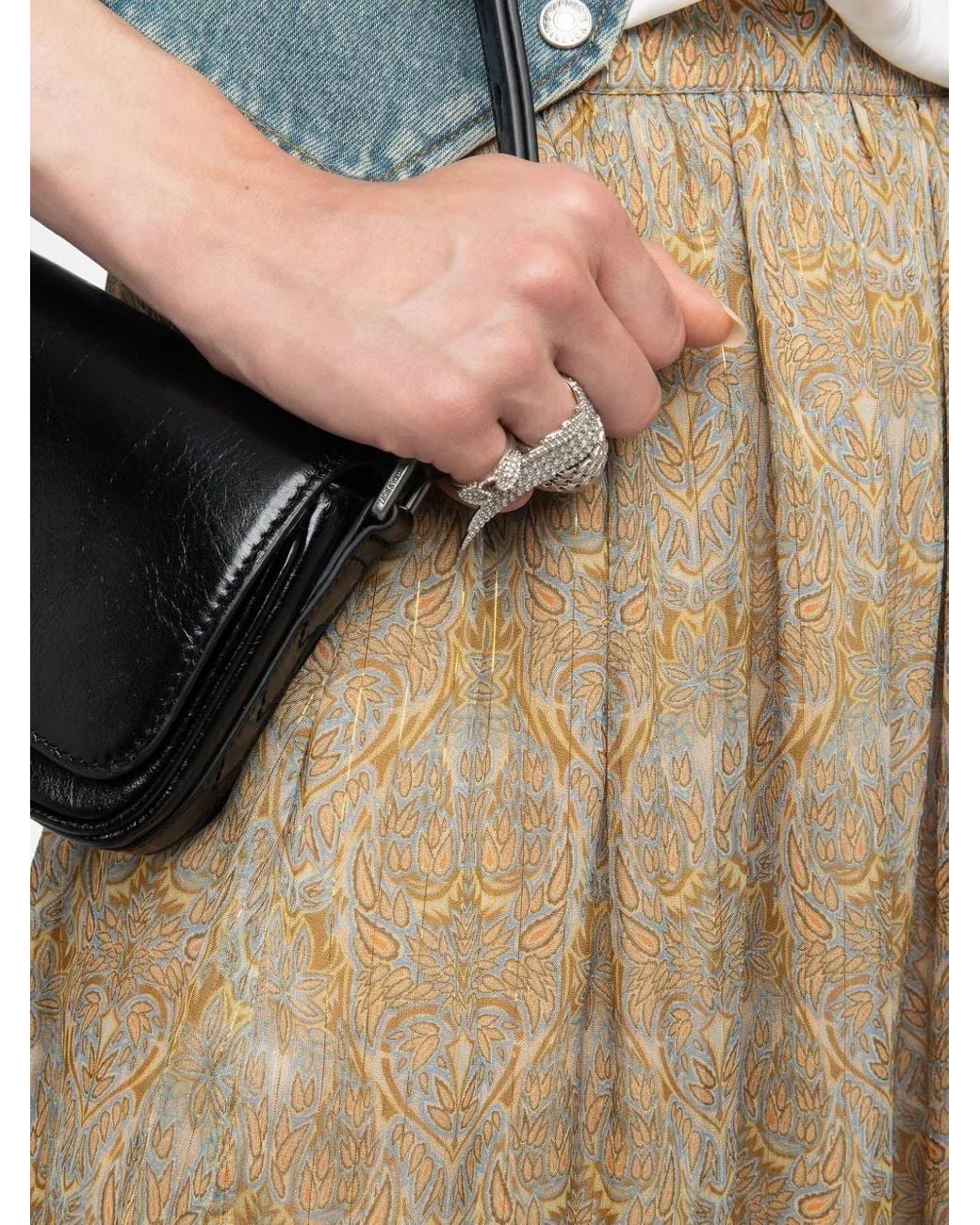 Zadig & Voltaire Natural Jady Paisley-Print Maxi Skirt