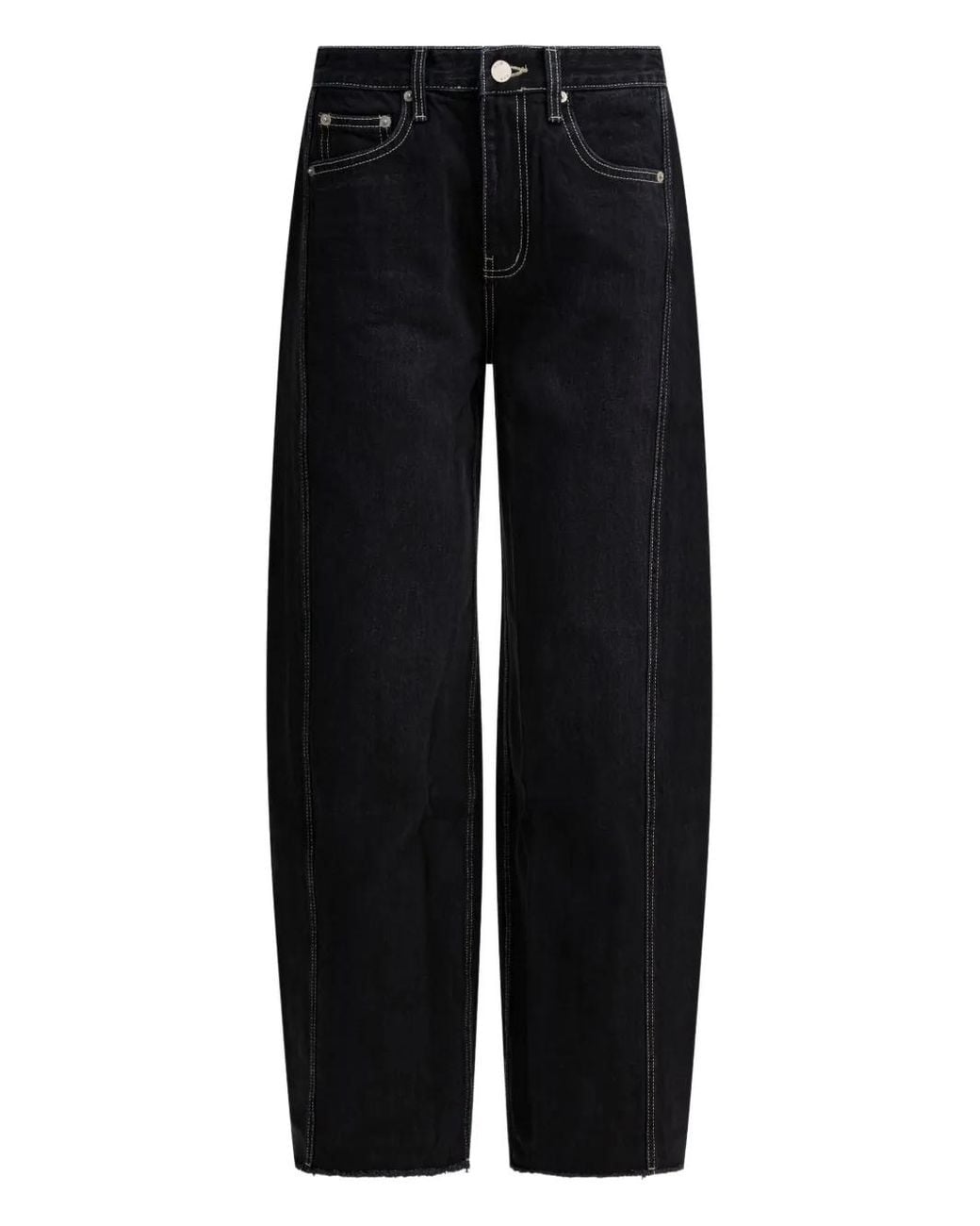 R2W Black Contrast-Stitching Jeans