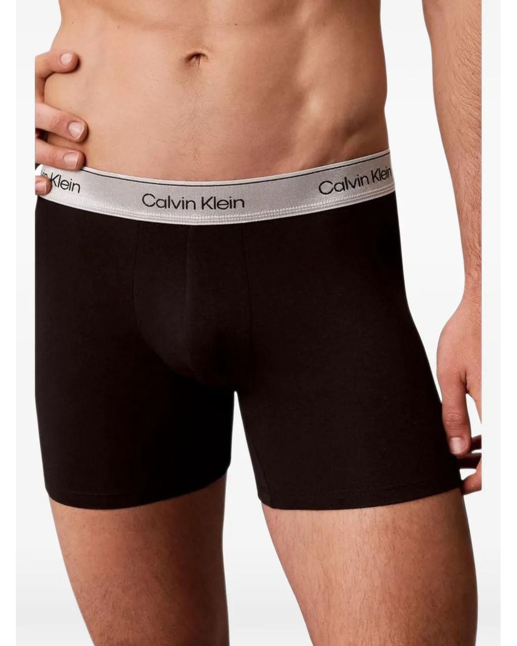 Calvin Klein White Logo-Waistband Cotton Boxers (Set Of Three) for men