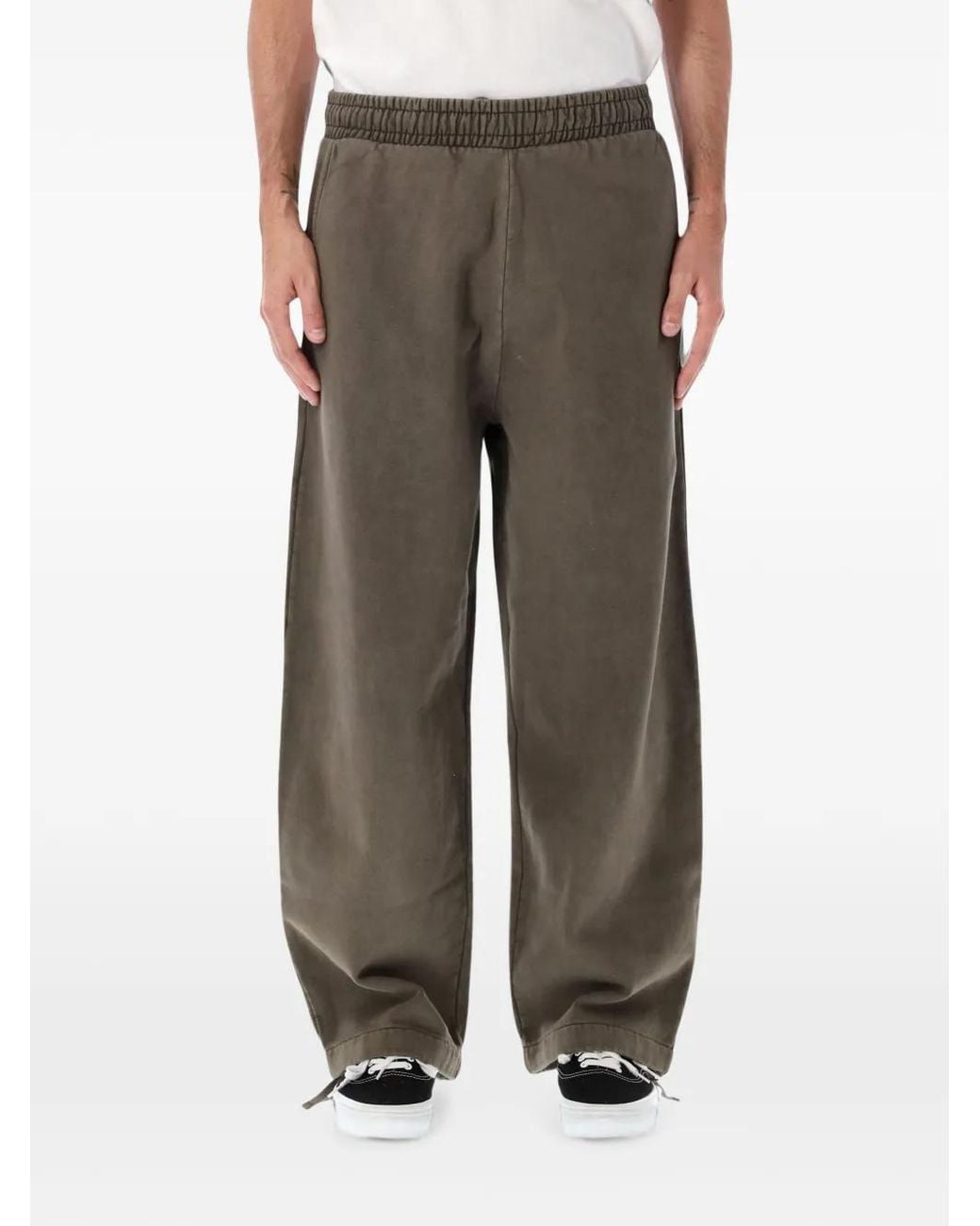 Obey Brown Pantalon De Jogging À Logo Imprimé for men