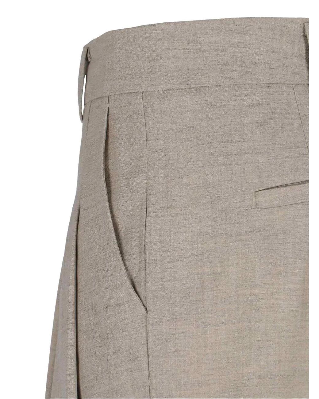 Frankie Shop Gray Gelso Pleated Trousers