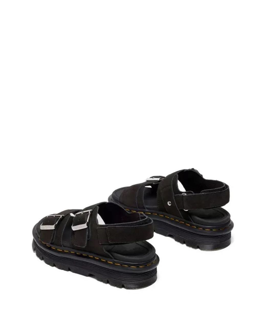 Dr. Martens Black Zebzag Buckle-Fastening Sandals