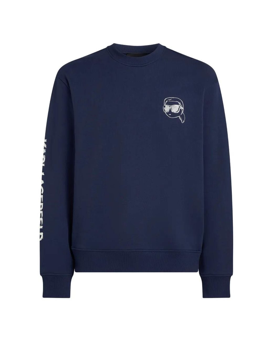 Karl Lagerfeld Blue Sweat Ample À Logo Ikon for men