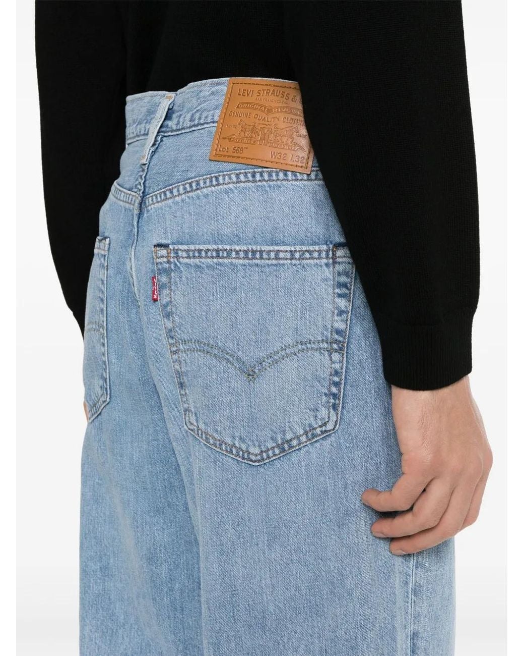 Levi's Blue 568 Loose-Leg Jeans for men