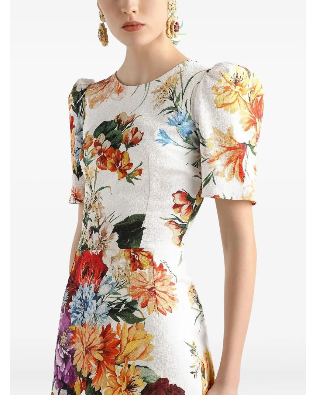 Dolce & Gabbana White Midi Dress